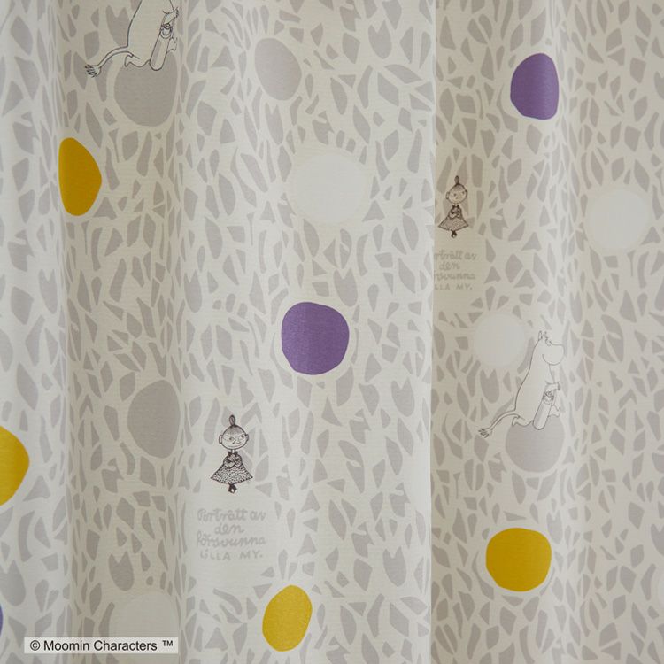 Blackout curtain 200cm length 1 piece (color circle/gray) A1001 <Order item>