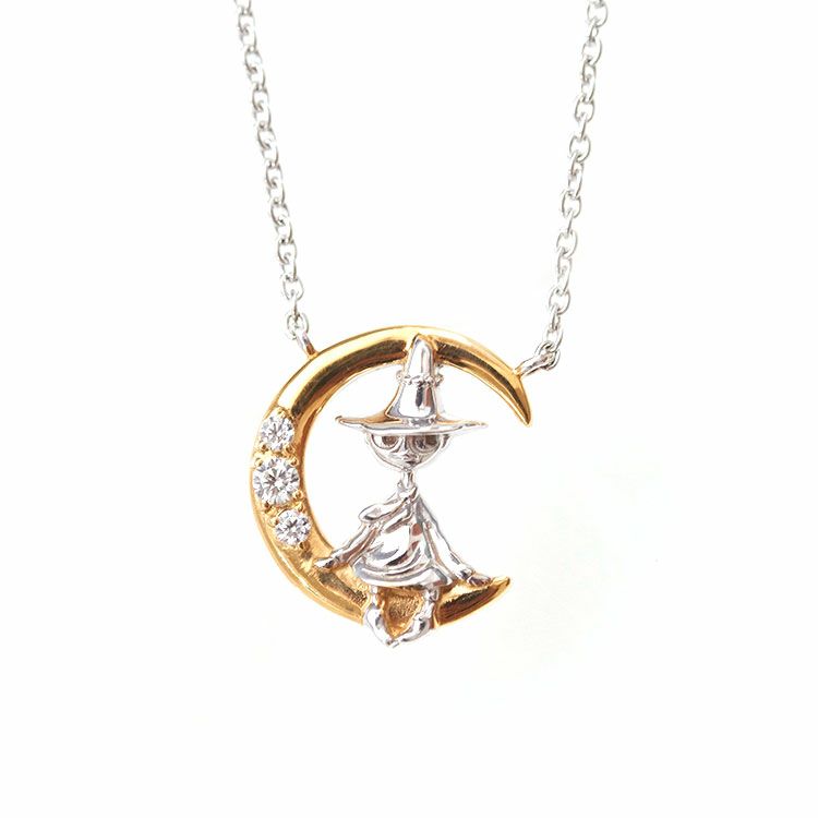 Silver pendant (Moon &amp; Snufkin) MLNSL0002 <Order item>