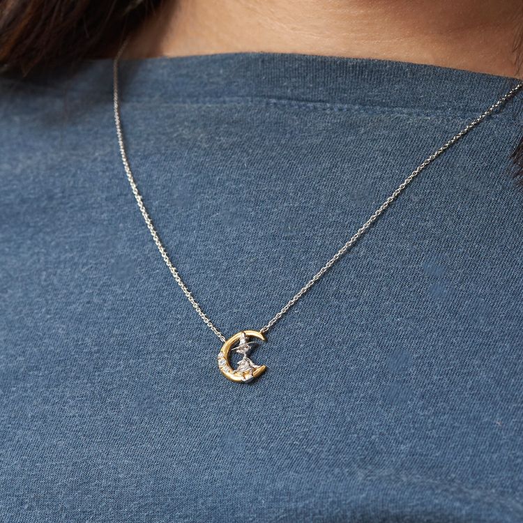 Silver pendant (Moon &amp; Snufkin) MLNSL0002 <Order item>