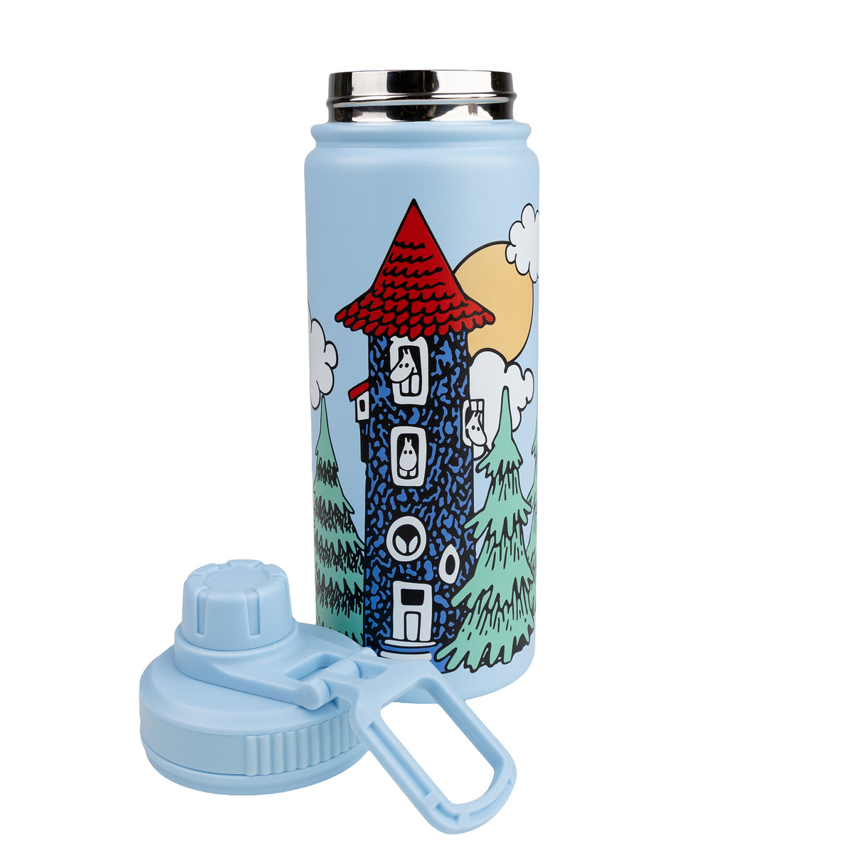 Nordicbuddies ステンレス製保温ボトル（ムーミンハウス/ブルー）MOOMIN100L