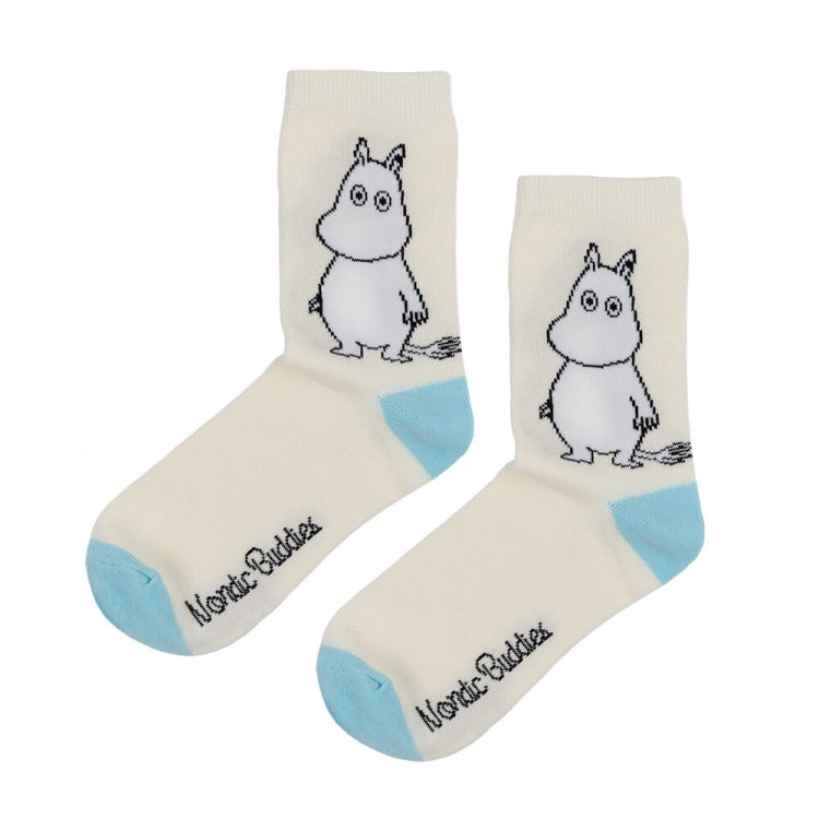 NordicBuddies クラシックソックス（ムーミン/たたずむ/アイボリー&ブルー）MOOMIN20R
