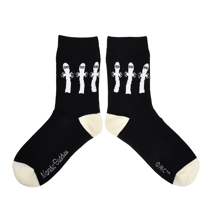 NordicBuddies クラシックソックス（ニョロニョロ/ブラック&ベージュ）HATT23H