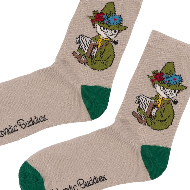 NordicBuddies クラシックソックス（スナフキン/ベージュ&グリーン）SNUFKIN23H