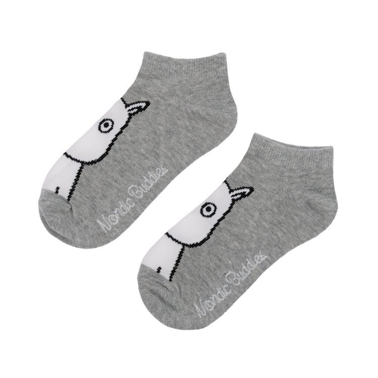NordicBuddies クラシックアンクルソックス（ムーミン/たたずむ/グレー）MOOMIN37A