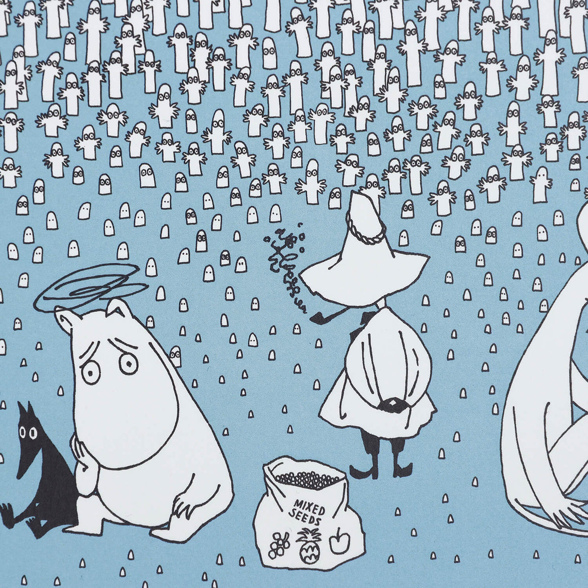 MOOMIN TRIBUTE WORKS×a good view アートポスター フレームセット （ニョロニョロの種/ナチュラル）
