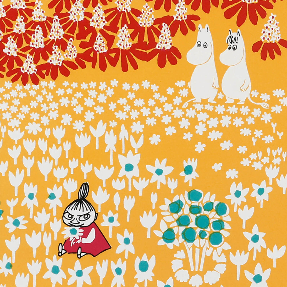 MOOMIN TRIBUTE WORKS×a good view Art Poster Frame Set (Little My in the Flower Garden/Ivory)
