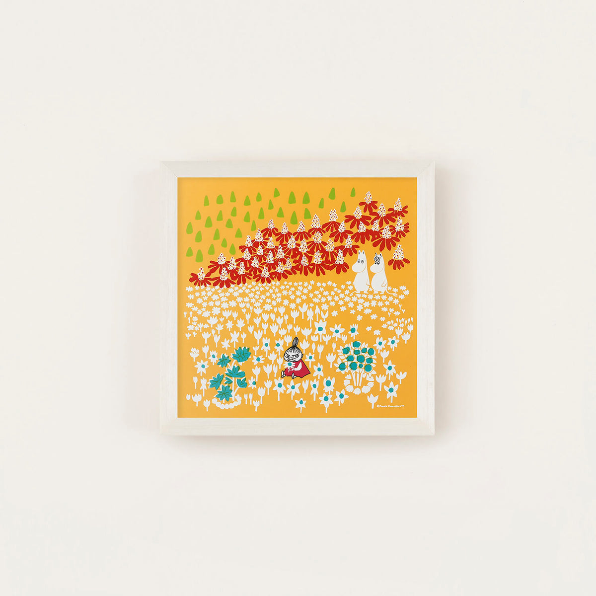 MOOMIN TRIBUTE WORKS×a good view Art Poster Frame Set (Little My in the Flower Garden/Ivory)