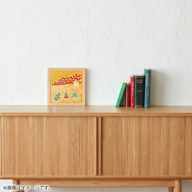 MOOMIN TRIBUTE WORKS×a good view Art Poster Frame Set (Little My in the Flower Garden/Ivory)