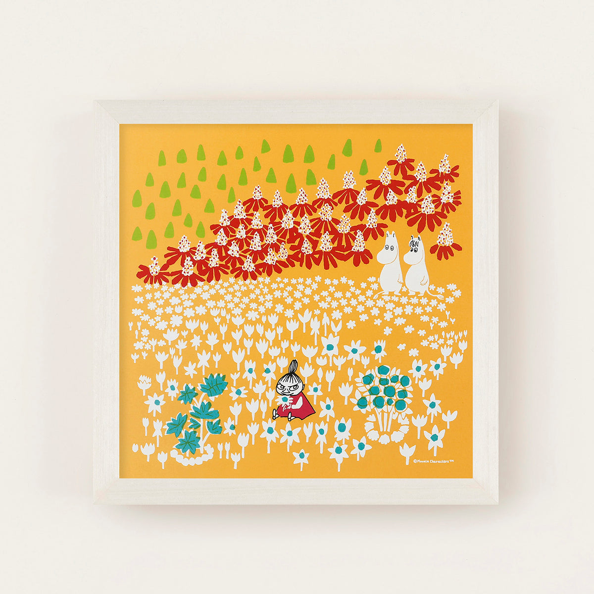 MOOMIN TRIBUTE WORKS×a good view Art Poster Frame Set (Little My in the Flower Garden/Ivory)