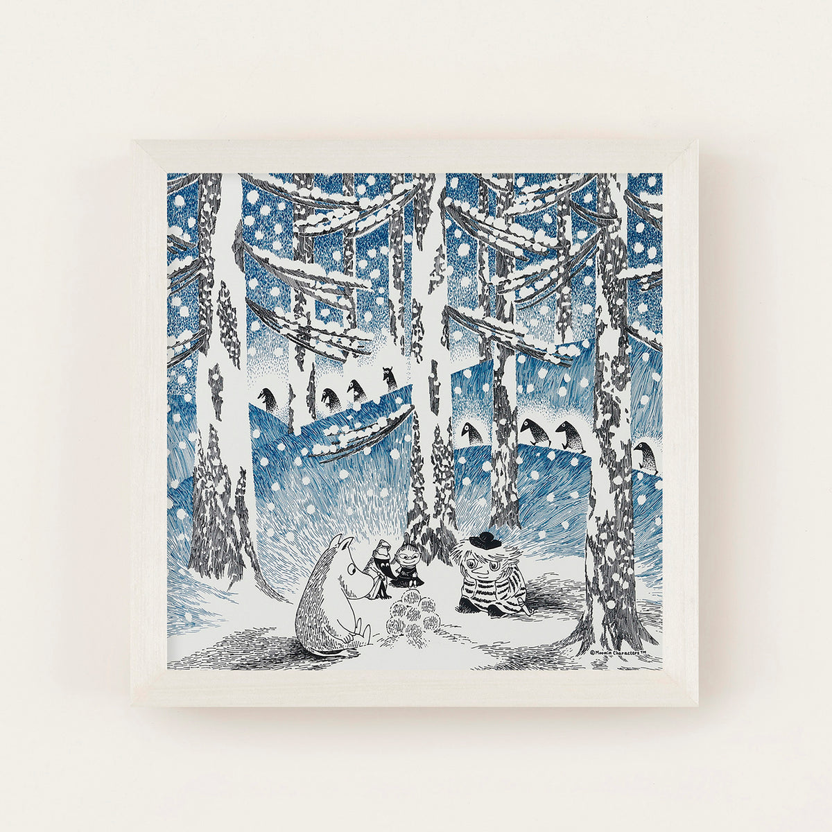 MOOMIN TRIBUTE WORKS×a good view Art Poster Frame Set (Snowball Lights/Ivory)