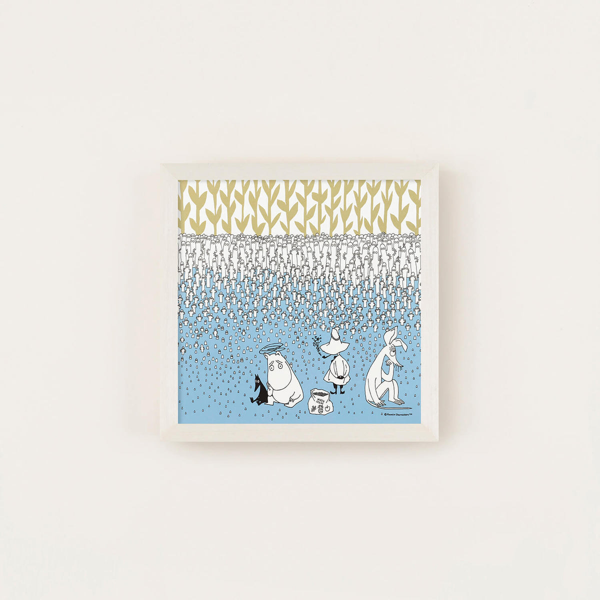 ムーミン公式オンラインショップ MOOMIN TRIBUTE WORKS×a good view アートポスター フレームセット（月夜の不思議/アイボリー）