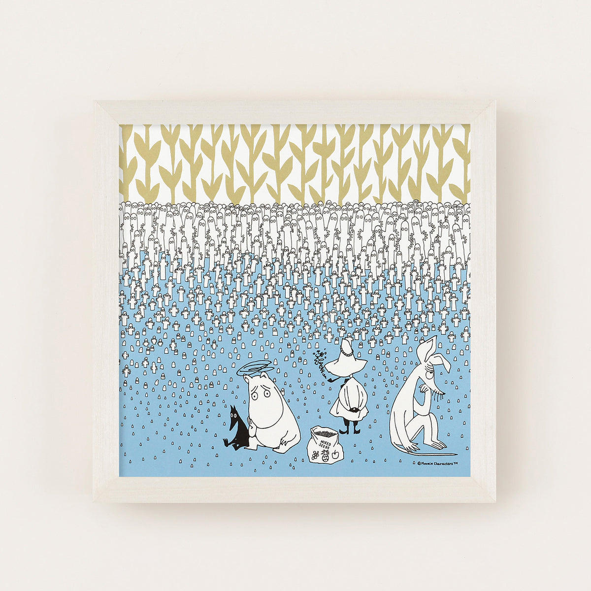 MOOMIN TRIBUTE WORKS×a good view 艺术海报相框套装 (Nyoronyoro Seeds/象牙色)