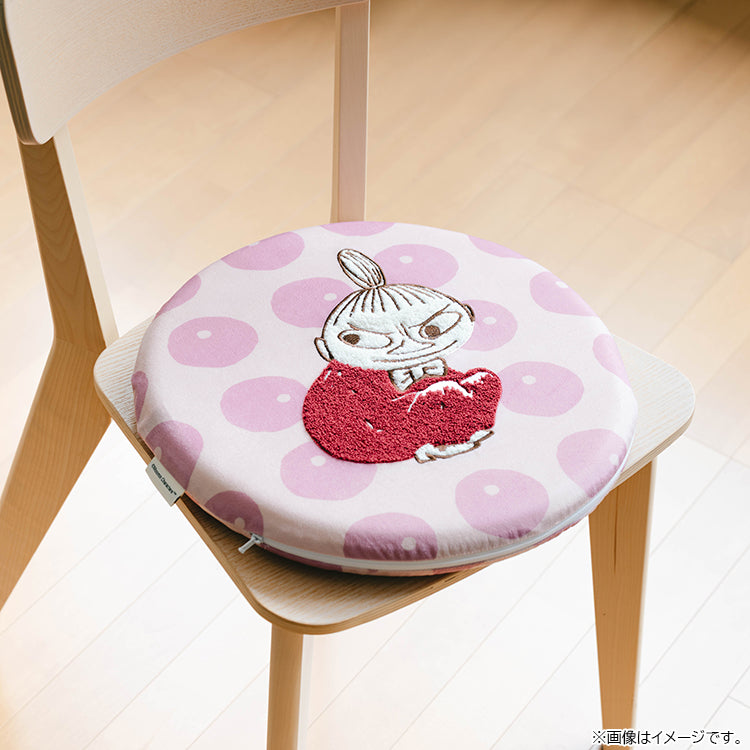 さがら刺しゅう低反発シートクッション（リトルミイ/レッド）