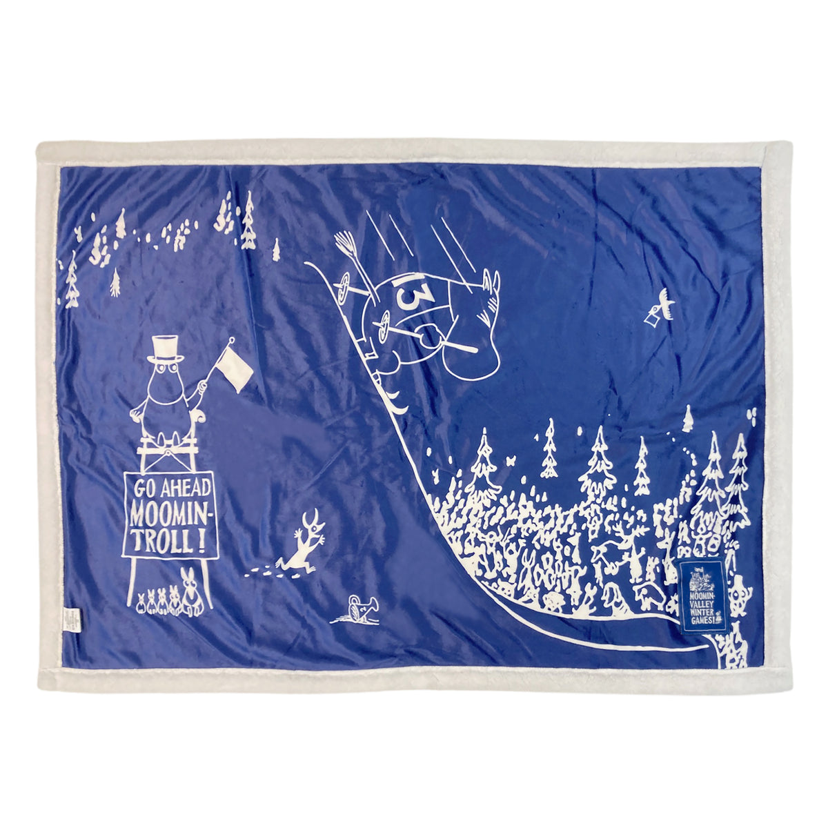 11月上旬頃お届け予定＊シープボアひざ掛け（Moominvalley Winter Games/スキー/BL）＜予約商品＞