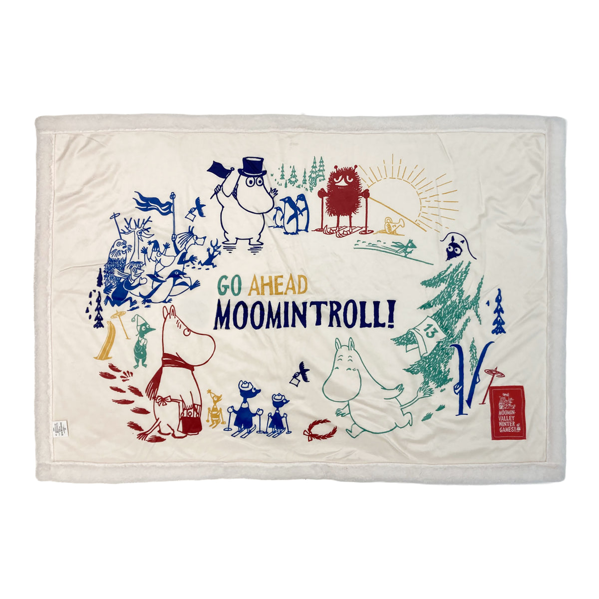 11月上旬頃お届け予定＊シープボアひざ掛け（Moominvalley Winter Games/カラフル/AS）＜予約商品＞