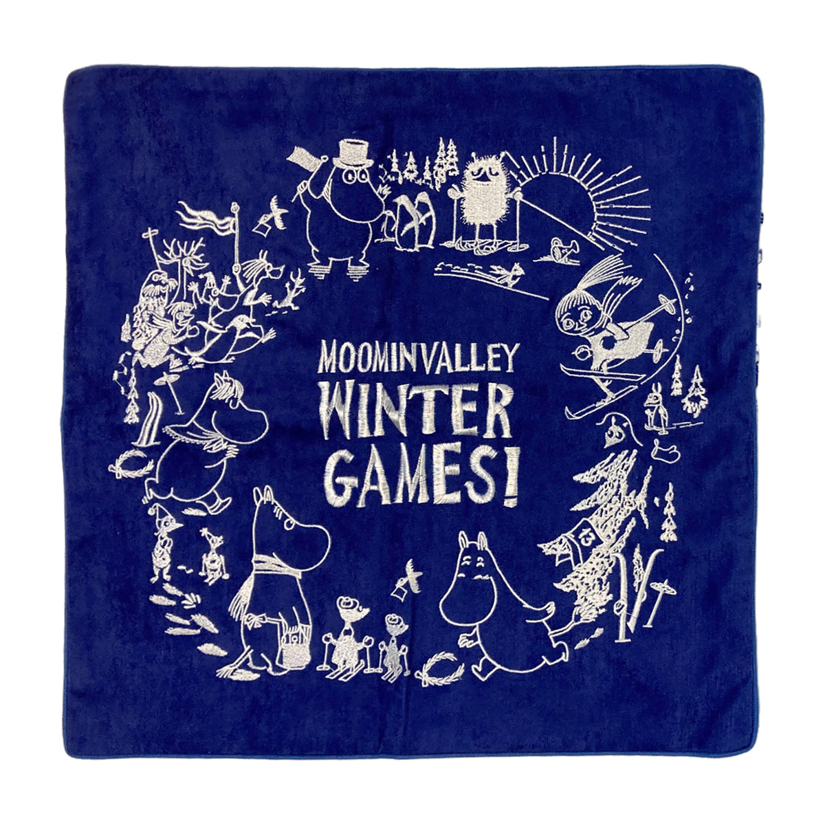 クッションカバー（Moominvalley Winter Games/スキー/BL）