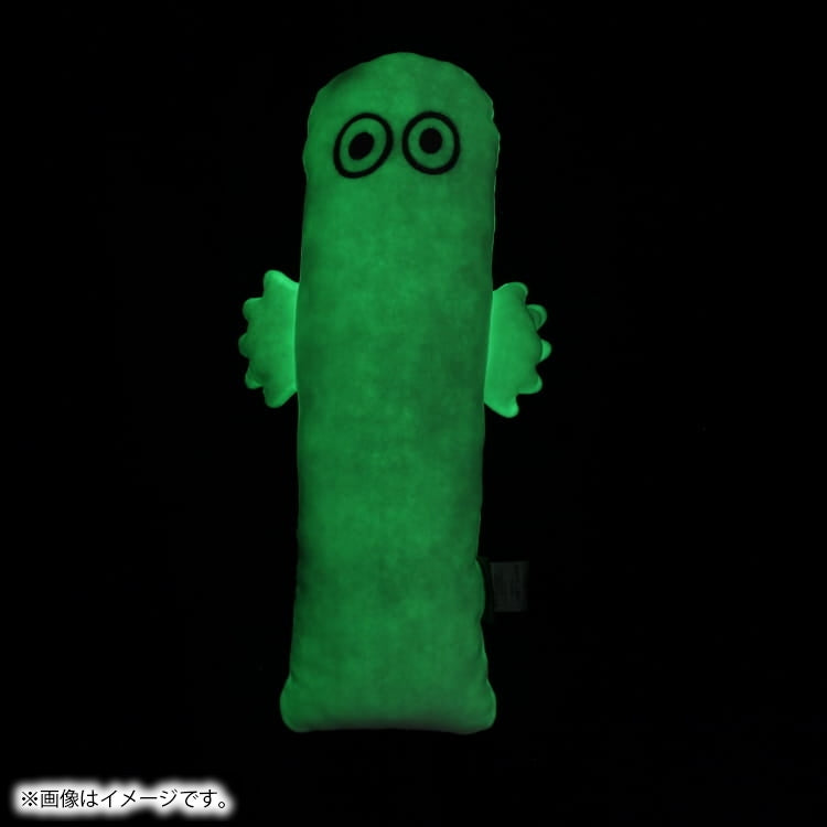 6月下旬頃お届け予定＊蓄光ダイカットクッション（ニョロニョロ/見つめる）＜予約商品＞