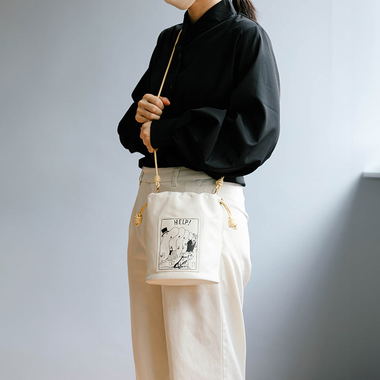Drawstring pouch (off white) 30001