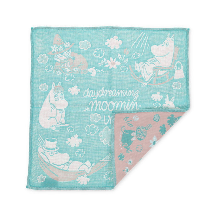三重ガーゼハンカチ（daydreaming in moominvalley/グリーン）28406521B