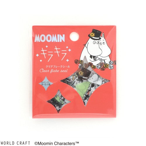 闪光透明片状贴纸（姆明爸爸和姆明妈妈） MOKFS-112