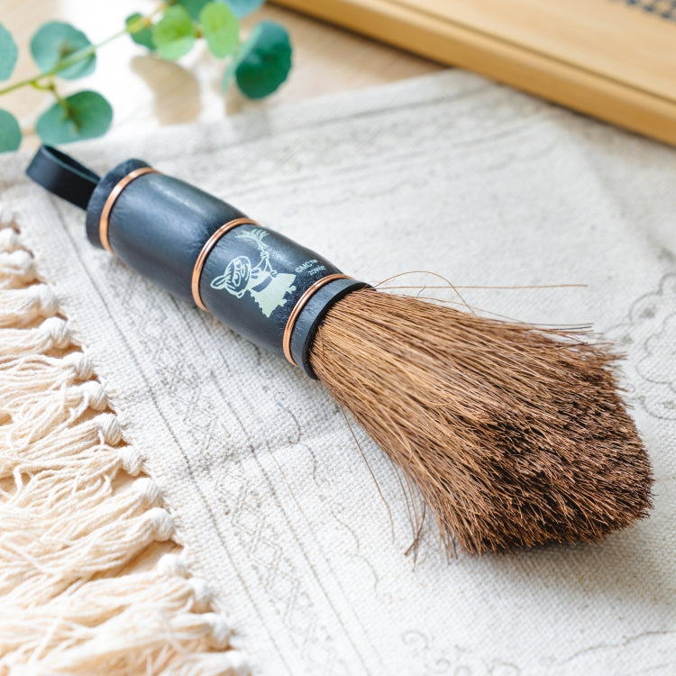Broom craft 棕櫚手箒 柿渋はりみ塵取りセット（ブラック）【公式限定】