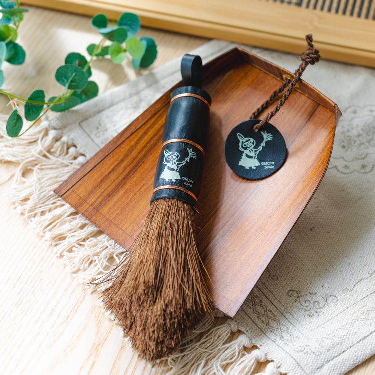 Broom craft 棕櫚手箒 柿渋はりみ塵取りセット（ブラック）【公式限定】