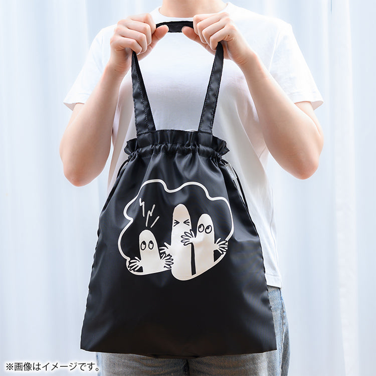 巾着トートバッグ（ニョロニョロ/BK） 【公式限定】