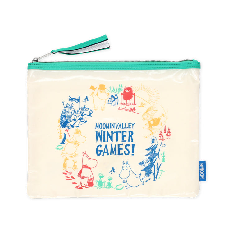 10月下旬頃お届け予定＊フラットポーチ（Moominvalley Winter Games/GR）＜予約商品＞