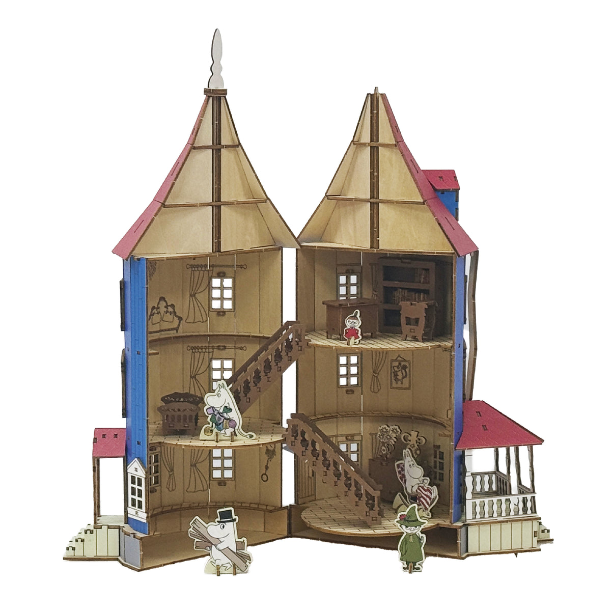 木制艺术 ki-gu-mi 姆明屋 3D 拼图