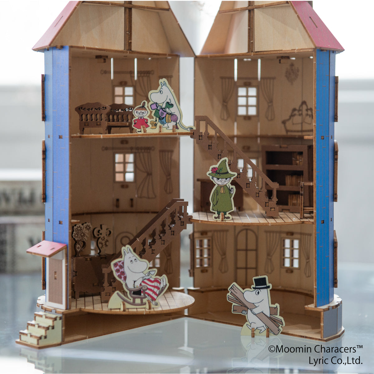 木制艺术 ki-gu-mi 姆明屋 3D 拼图