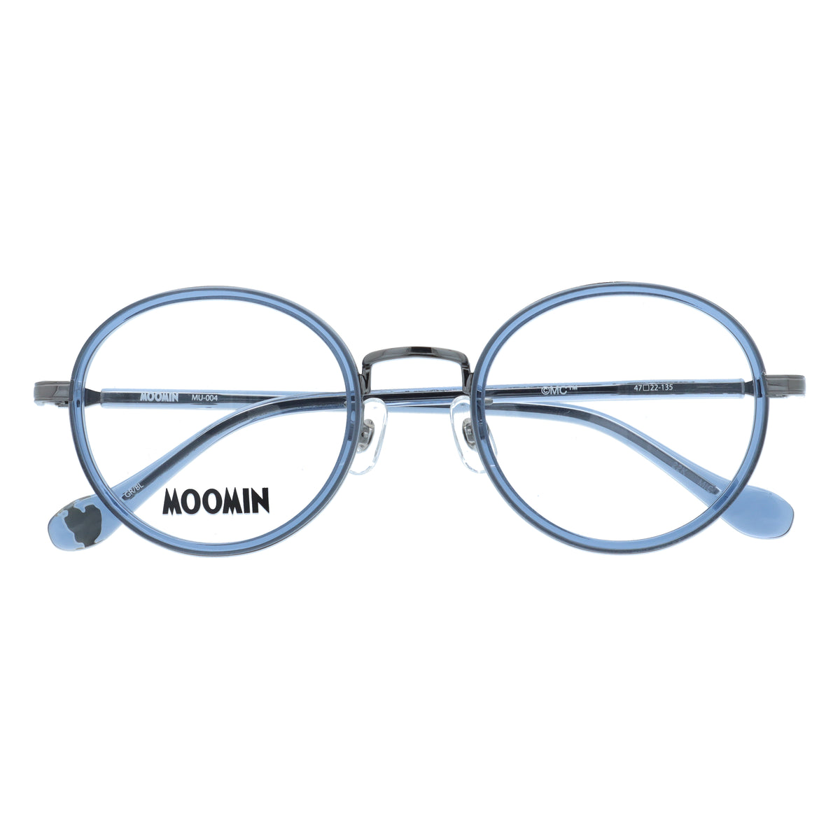 Glasses frame (Moomintroll) MU004-GY/BL 47 <Special order item>