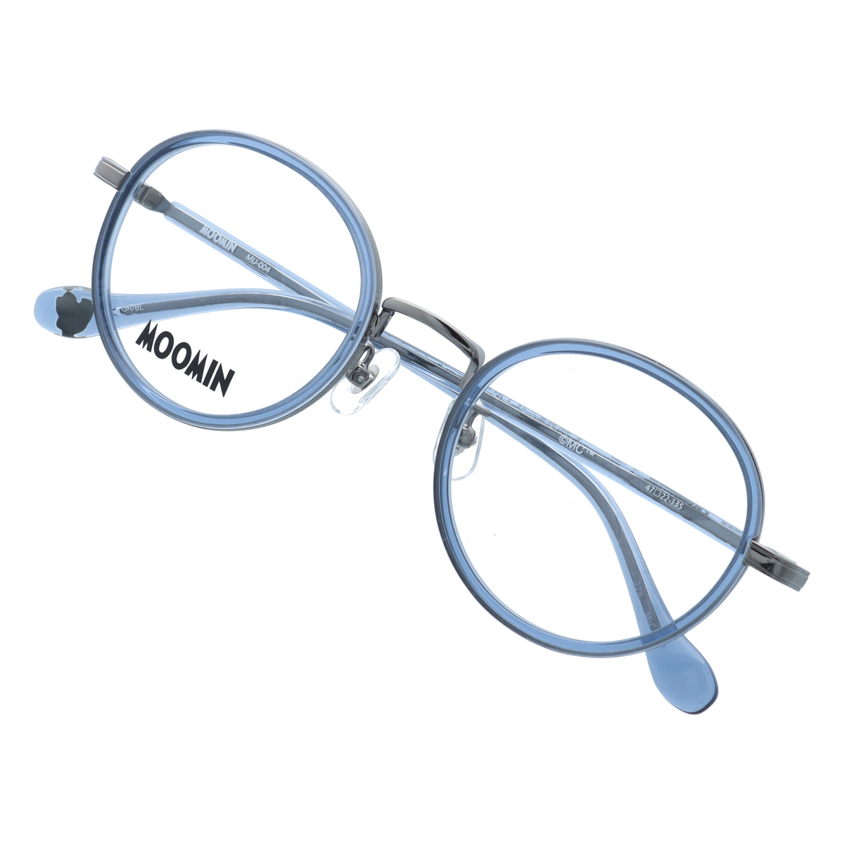 Glasses frame (Moomintroll) MU004-GY/BL 47 <Special order item>