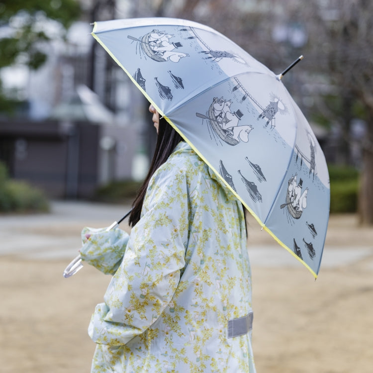 MOOMIN×macocca 半透明ロング雨傘（マルチ/グレー）TG26J7678【ラッピング対象外】
