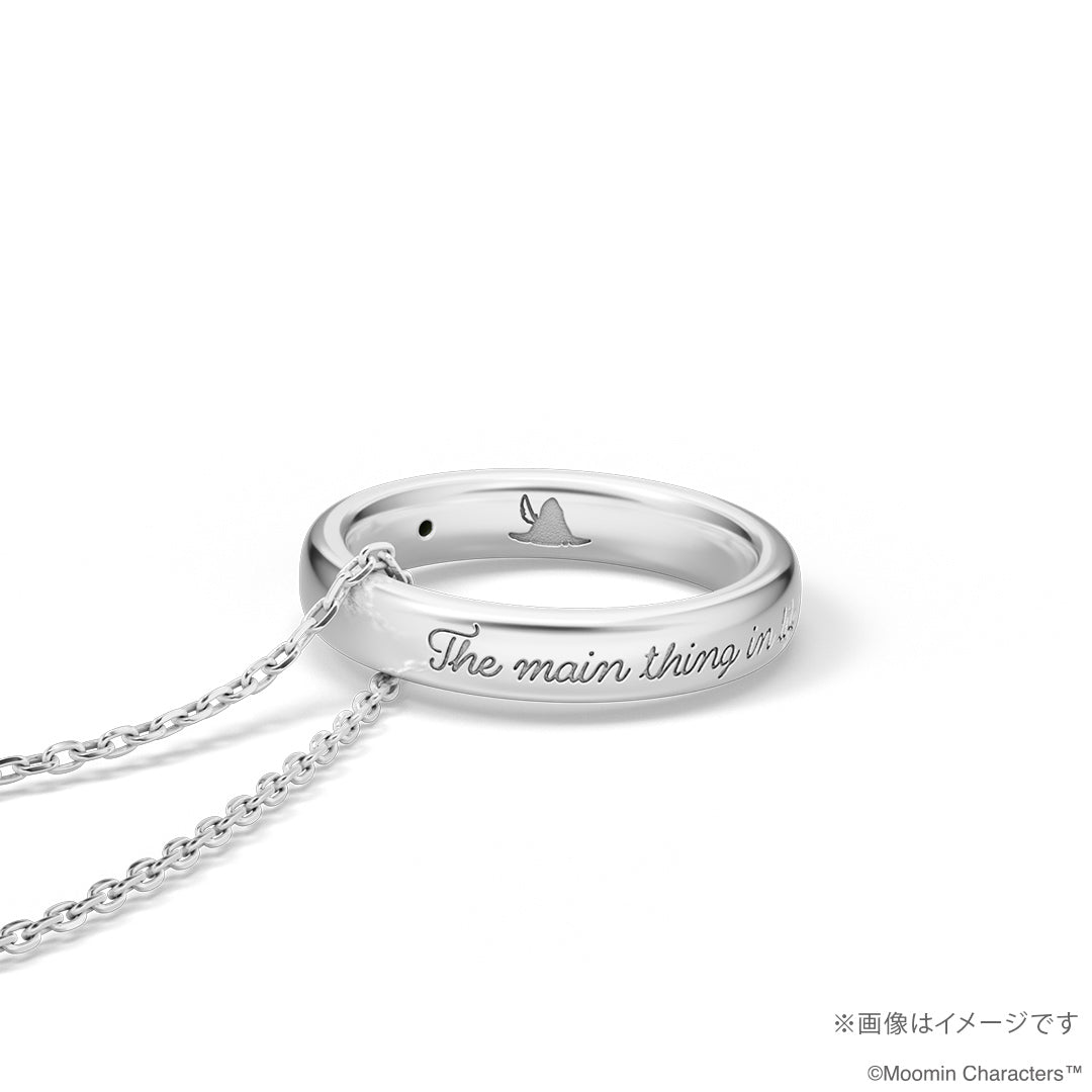 27年4月中旬頃お届け予定＊スナフキン メッセージリングネックレス(プラチナ)MO0200361100【期間限定/受注生産/同梱・代引不可/キャンペーン対象外】＜予約商品＞
