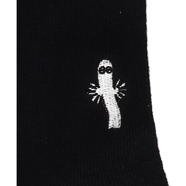 Low crew socks (Hatto-Hat Embroidery/Black) MNL553003-001