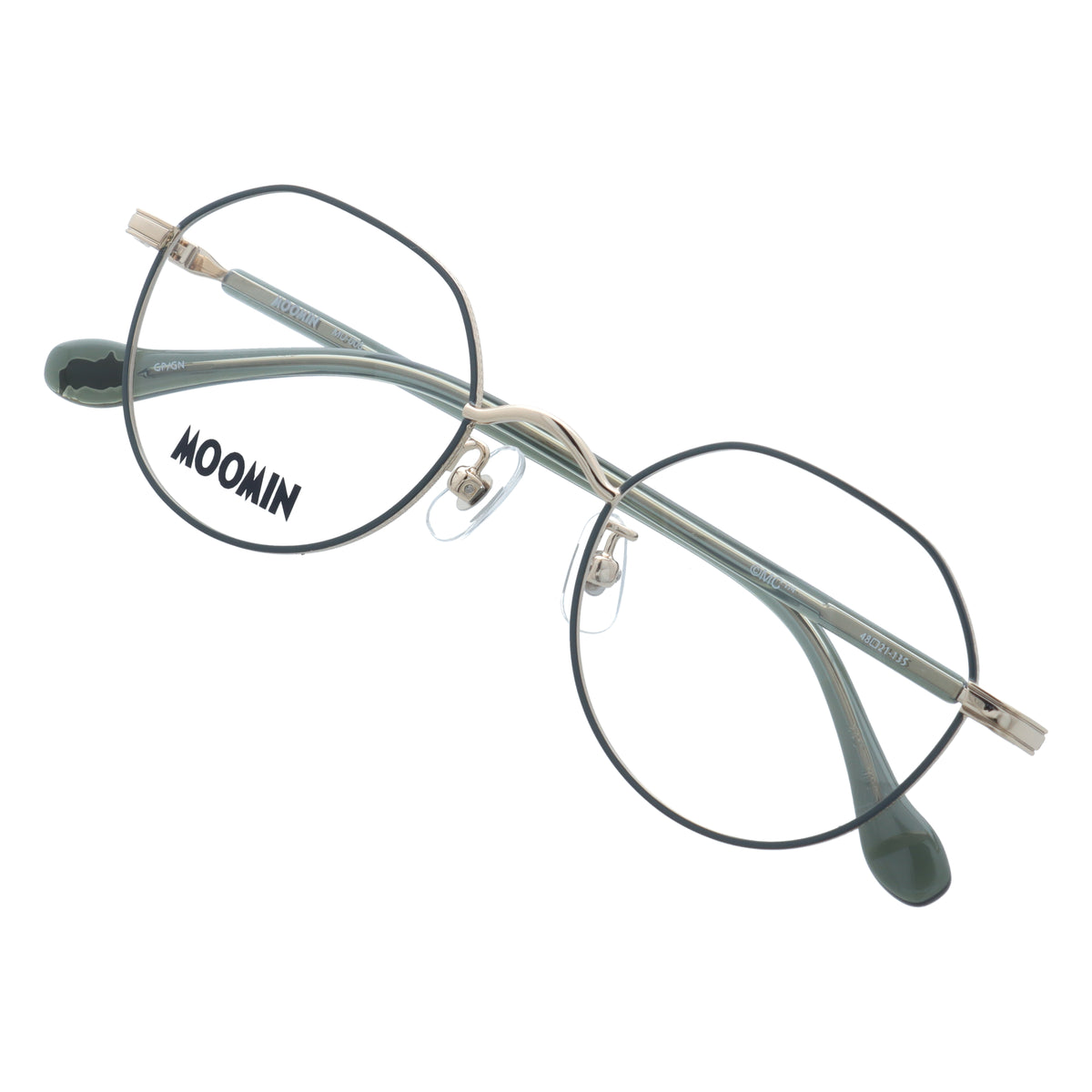 Glasses frame (Snufkin) MU006-4/GD/GR 48 <Special order item>