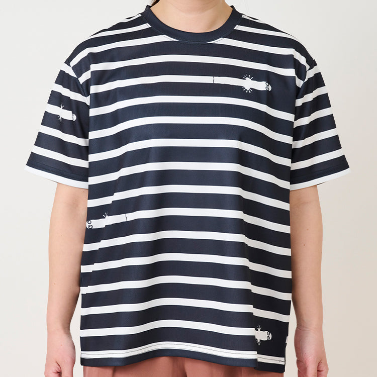 Dry Mesh T-Shirt (Hattoofowl/BK×WH) MM-9067