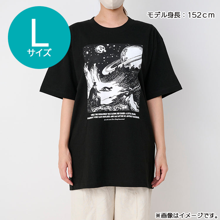 プレミアムTシャツLサイズ（たのしいムーミン一家/飛行おに/BK）MM-9515