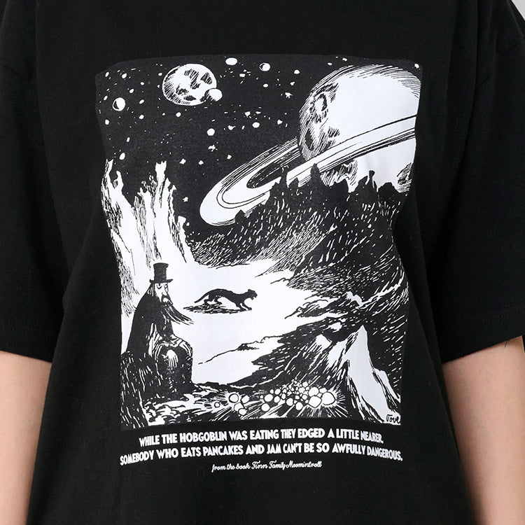 プレミアムTシャツLサイズ（たのしいムーミン一家/飛行おに/BK）MM-9515