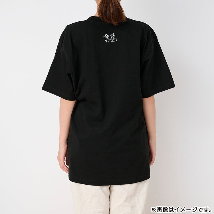 プレミアムTシャツLサイズ（たのしいムーミン一家/飛行おに/BK）MM-9515