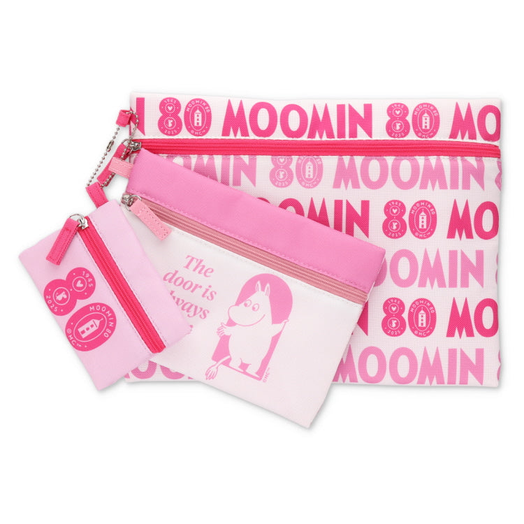 ムーミン MOOMIN SHOP ONLINE　3連ポーチ（80th/PK） MOM-766