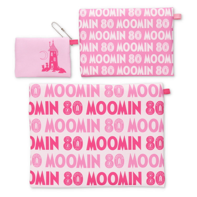 ムーミン MOOMIN SHOP ONLINE　3連ポーチ（80th/PK） MOM-766