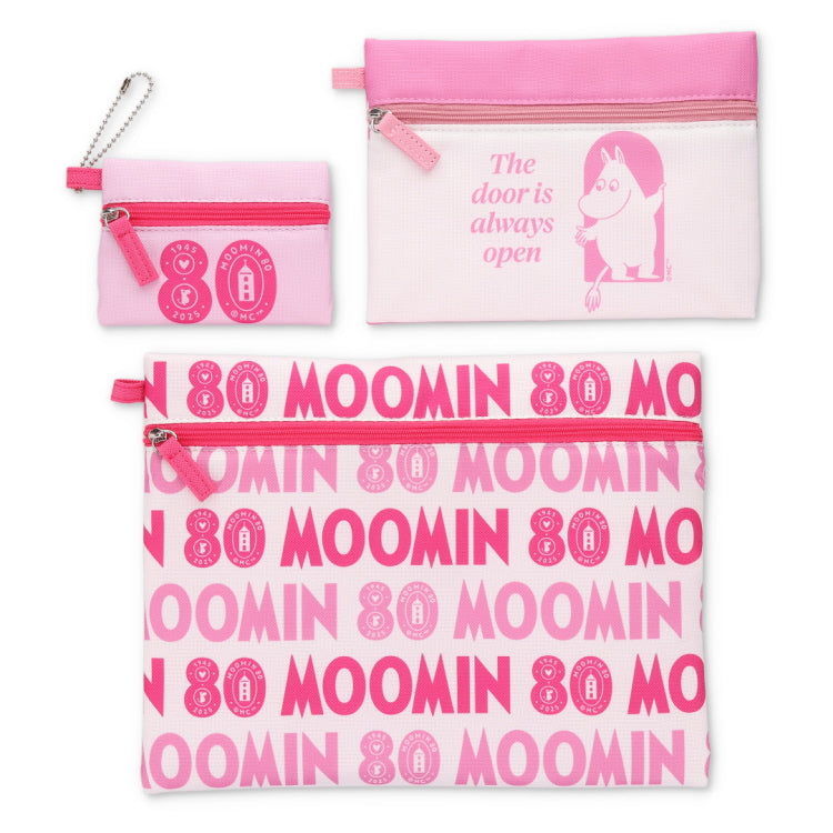 ムーミン MOOMIN SHOP ONLINE　3連ポーチ（80th/PK） MOM-766