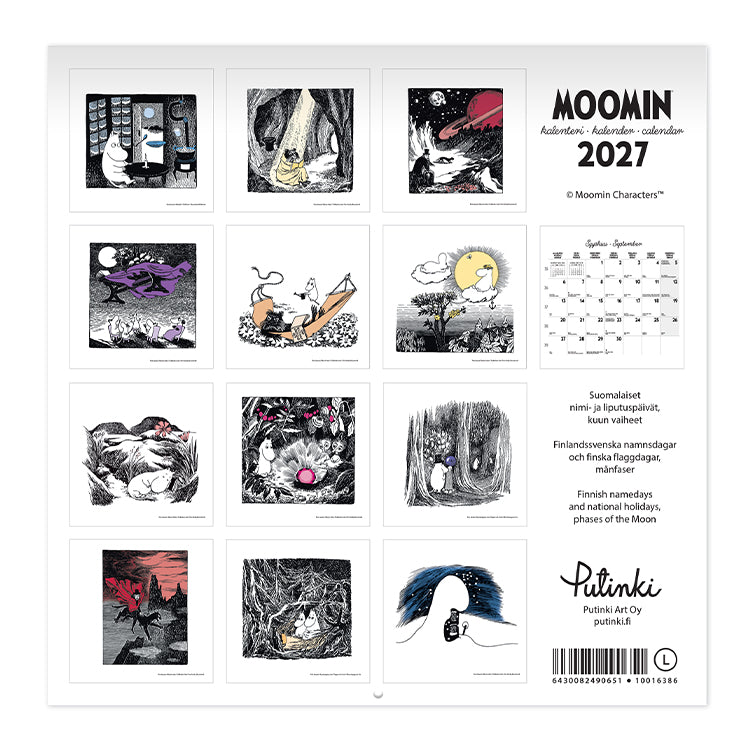 10月中旬頃お届け予定＊PUTINKI 壁掛けカレンダー【2027年1月始まり】PTK050798＜予約商品＞