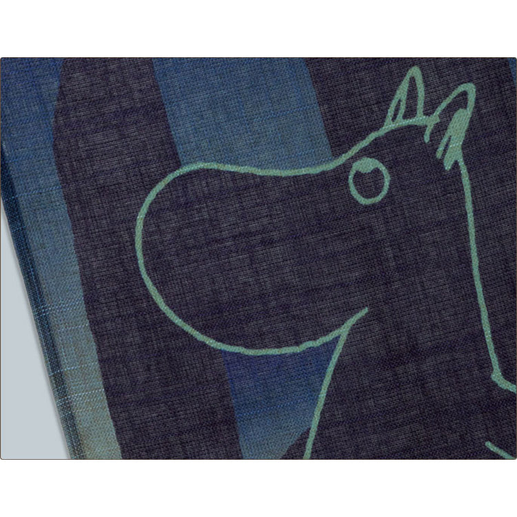 京都染色工作室手染窗帘（Moomin 和 Little My/Indigo Grove）51327001 [不适合包装] <订购商品> 
