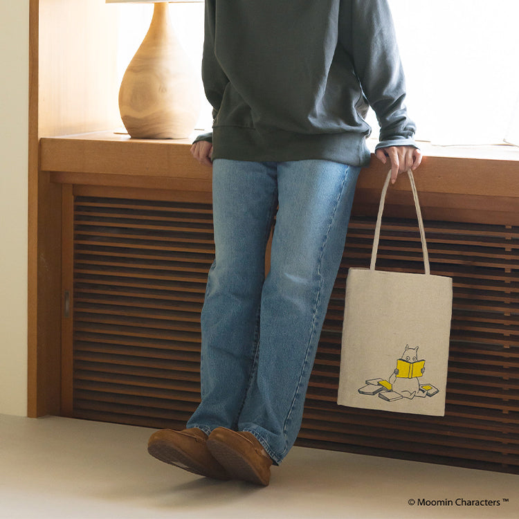 PeopleTree ジュートコットン手刺しゅうトート（ムーミン）SAIAB6-'57
