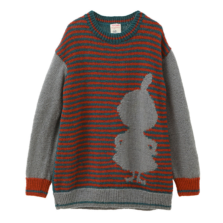 PeopleTree 手編みニットプルオーバー（ボーダー/リトルミイ）LKT10-KS-W14'69