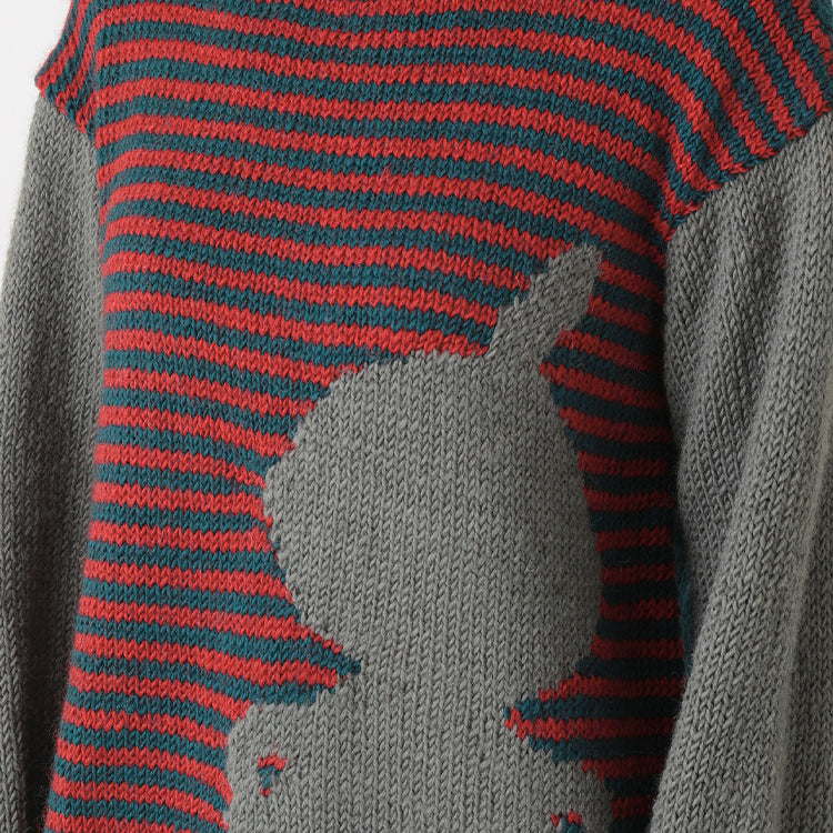 PeopleTree 手編みニットプルオーバー（ボーダー/リトルミイ）LKT10-KS-W14'69