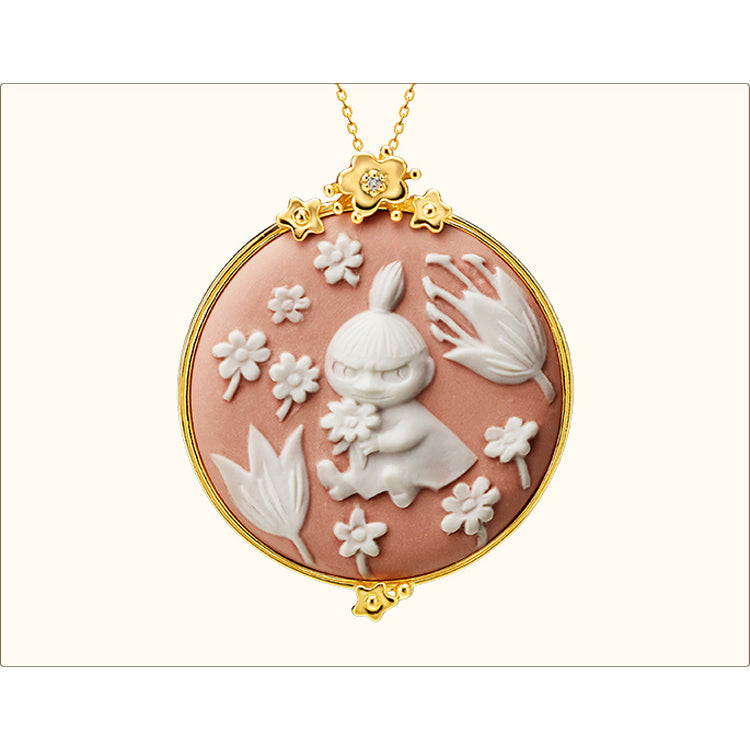 Porcelain cameo pendant (Moominvalley of Happiness/Little My) 5137700A <Special order item>