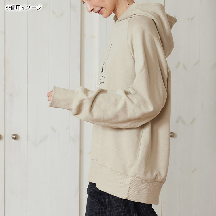 PeopleTree オーガニックコットン裏毛フーディーMサイズ（ムーミンとソフス）MPOJ007-AG31-42